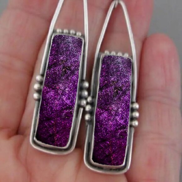 Retro Bohemian Geometric Dangle Earrings - Picture 3 of 5